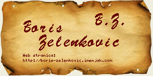Boris Zelenković vizit kartica